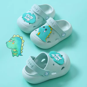 兒童涼拖鞋夏季防滑軟底小孩室內嬰幼兒寶寶男女童可愛包頭洞洞鞋