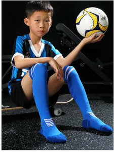 兒童長筒足球襪男童女童過膝夏季薄款毛巾底中筒訓練襪--T