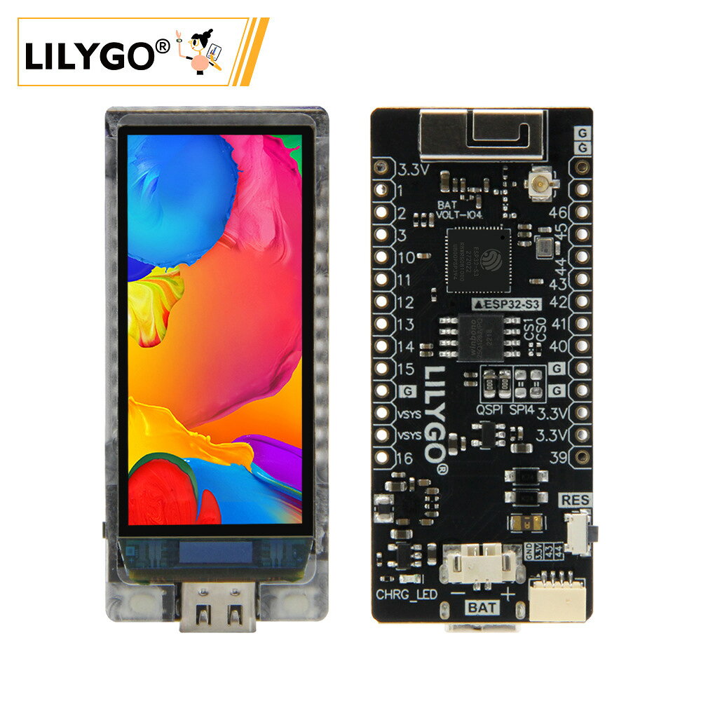 LILYGO® T-Display-S3 AMOLED ESP32-S3 1.91英寸 AMOLED 開發板B0321