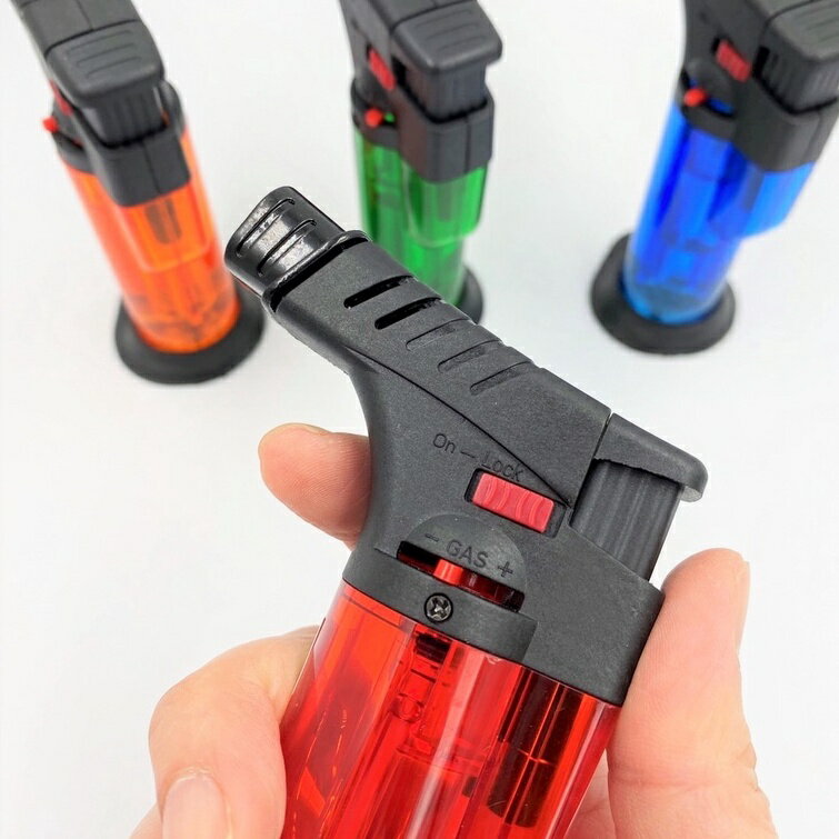 黑金鋼 K-893 青火直衝雙管噴火槍 附底座【隨機出貨】