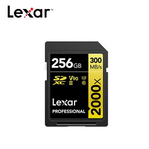 Lexar雷克沙 Professional 2000x SDXC UHS-II 256GB V90 記憶卡 GOLD系列