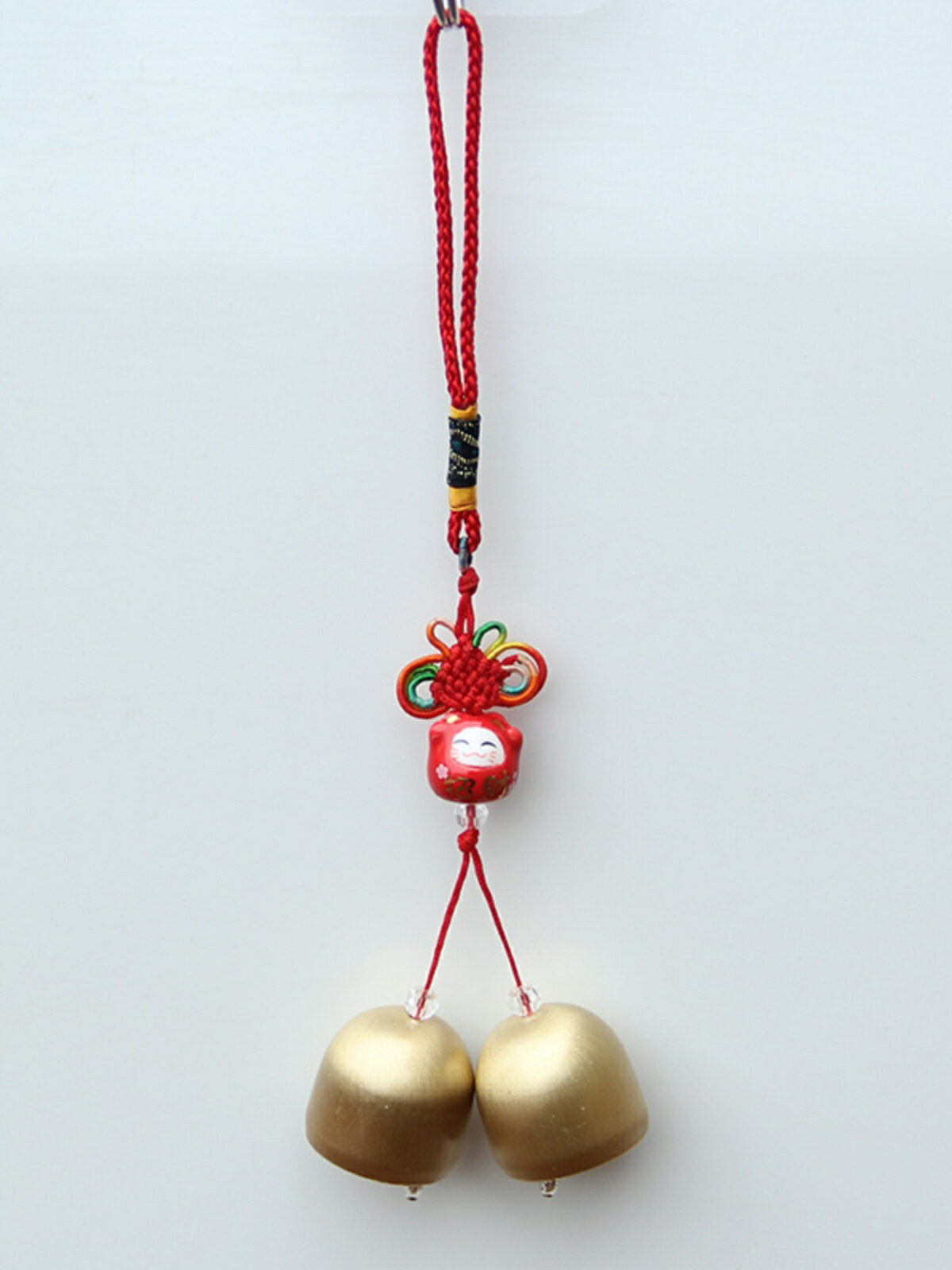 風鈴 風鈴門鈴 掛件 本命年中國結祈愿銅鈴鐺旺運包掛件門飾送女友風鈴創意可愛禮品『ZW7050』