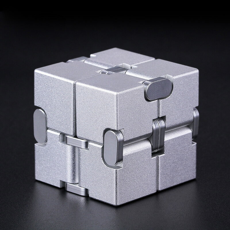 免運 快速出貨 infinity cube無限魔方翻轉減壓神器鋁合金方塊口袋手指解壓玩具