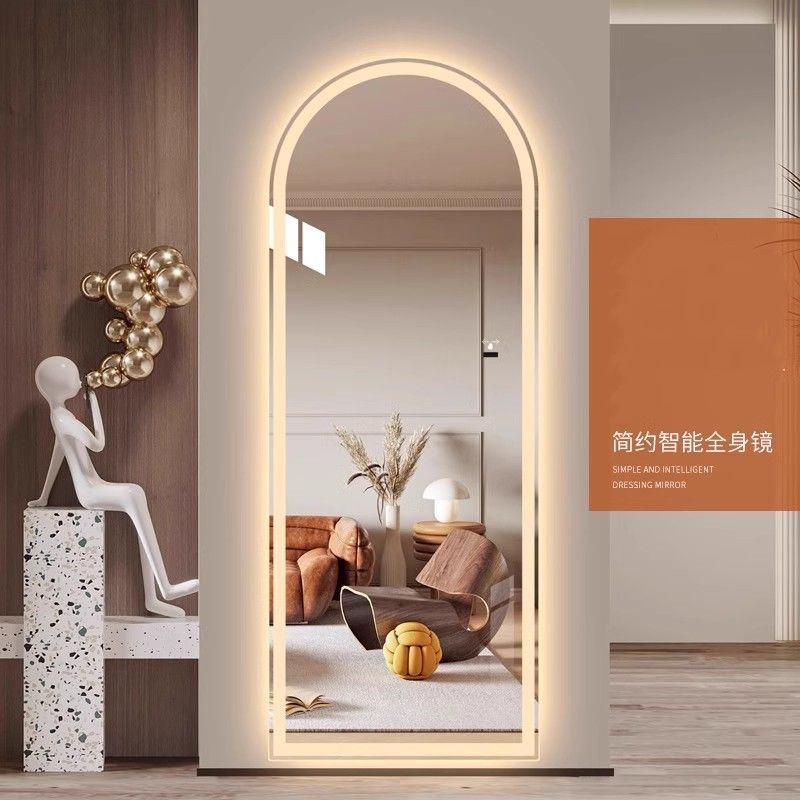 工廠直銷 鏡子 立鏡 穿衣鏡 全身鏡 鏡子 拱門穿衣鏡led全身鏡壁掛式智慧鏡子帶燈帶三色可調節超清鏡子特惠/開立發票 全館八折 售後八折 特價 m1218