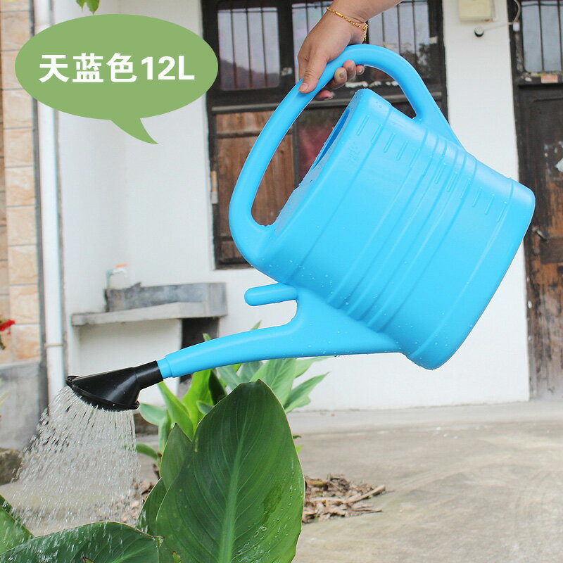 園藝澆水壺 灑水壺澆花壺水壺家用 5L 8L 12L綠色澆水壺兒童水壺