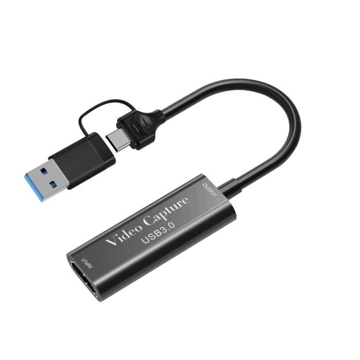 【全球優品匯】HDMI轉USB3.0雙頭視訊擷取卡Video capture直播usb/type-c擷取卡