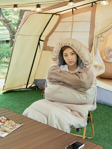 睡袋成人戶外露營大人冬季加厚防寒保暖被子隔臟辦公午休拼接雙人