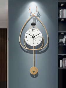 北歐風掛鐘 壁掛式時鐘 北歐輕奢鐘錶掛錶大氣家用時尚現代簡約時鐘客廳掛牆藝術裝飾掛鐘『cyd6256』