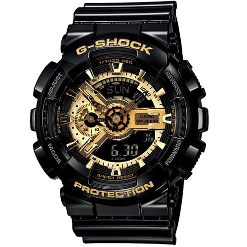 CASIO G-SHOCK GA-110GB-1A黑金限量雙顯流行腕錶/51mm