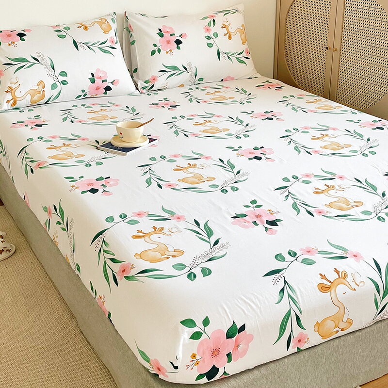 新款純棉床笠單件夏季全棉床罩席夢思床墊防塵保護套床套全包床單