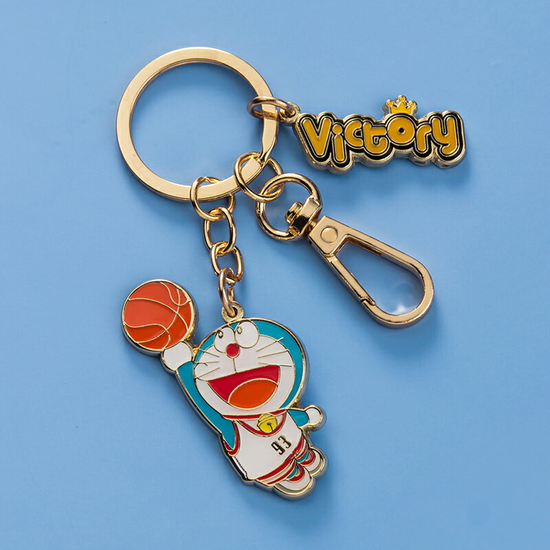 哆啦a夢可愛卡通鑰匙扣掛件創意網紅ins汽車鏈圈環男女一對包掛飾