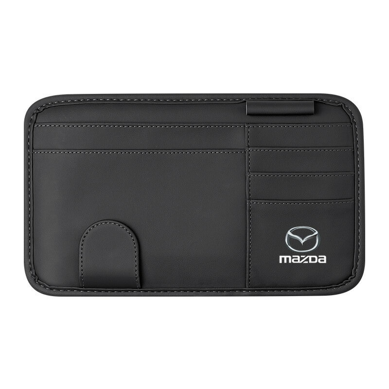 Mazda/萬事達CX3昂克賽拉CX4/5阿特茲汽車遮陽板收納卡片袋眼鏡夾