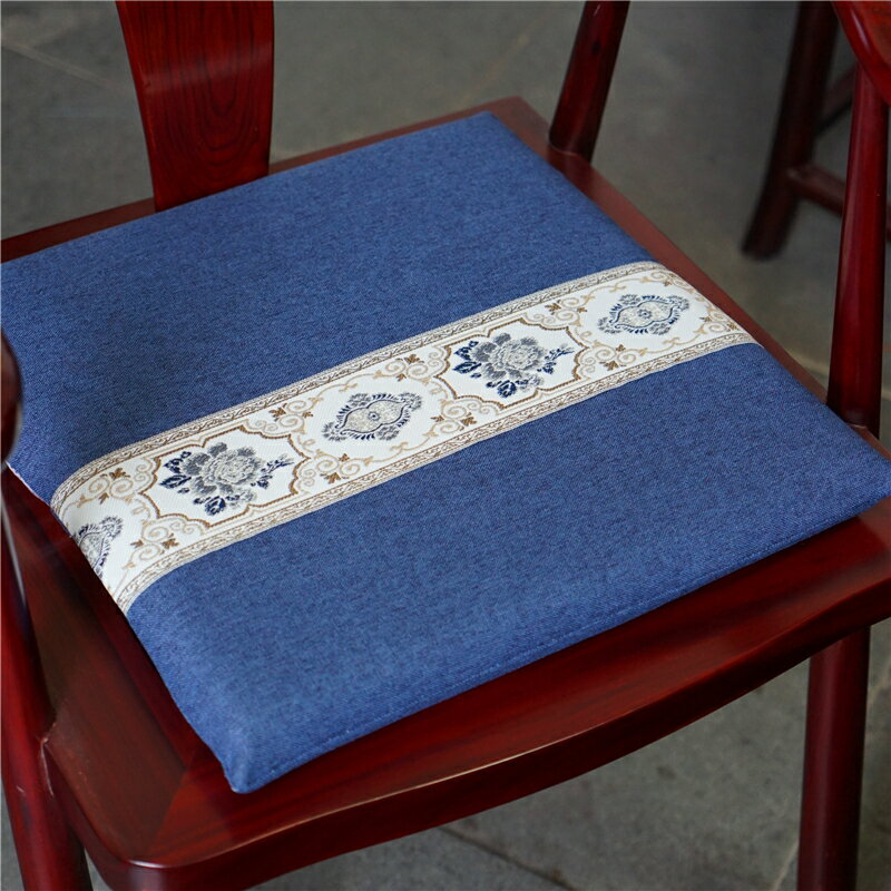中式坐墊記憶棉紅木沙發椅子透氣榻榻米墊子棉麻訂制方形乳膠現代