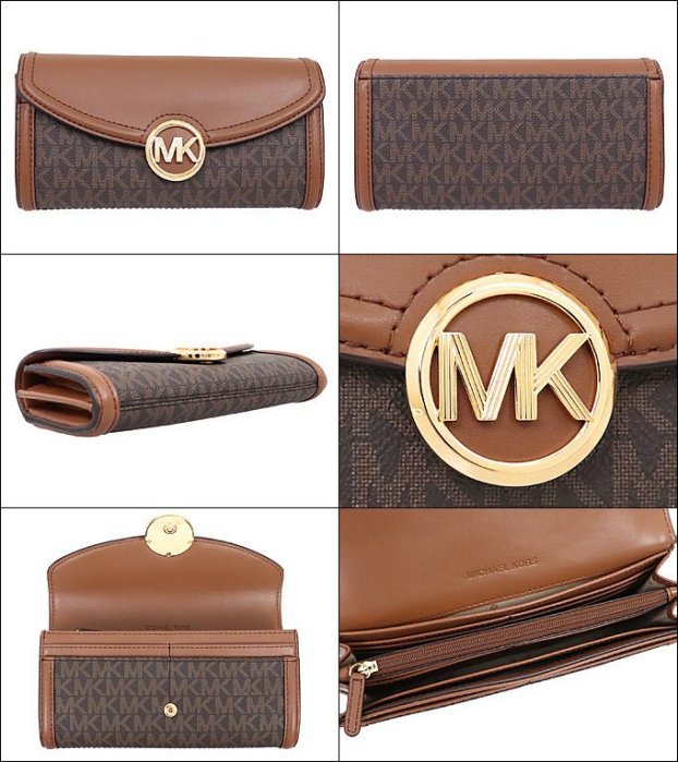 美國正品MICHAEL KORS MK素黑色、素焦糖棕色、滿版棕色、滿版白色、(全