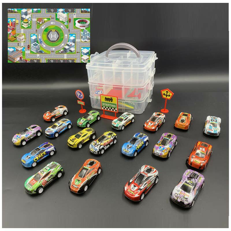 大賀屋 多美小汽車 玩具車盒子 玩具盒 多美收納盒 小汽車盒子 汽車收納盒 汽車收納 玩具組 玩具 C00010166