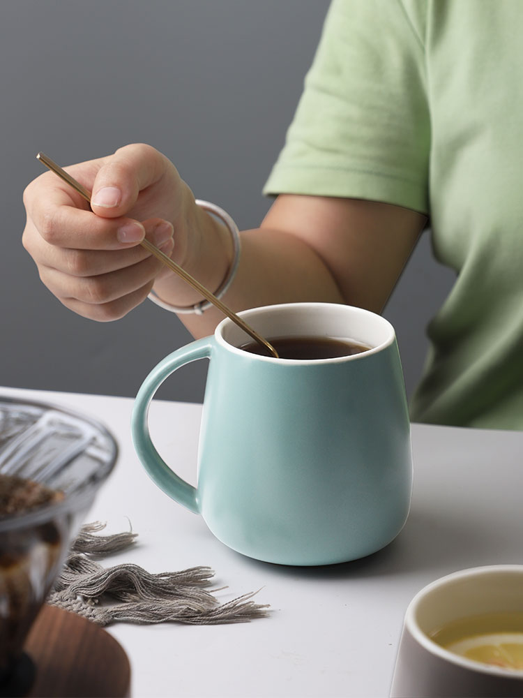 陶瓷馬克杯情侶咖啡杯ins風辦公室喝水杯子家用茶杯燕麥早餐杯女