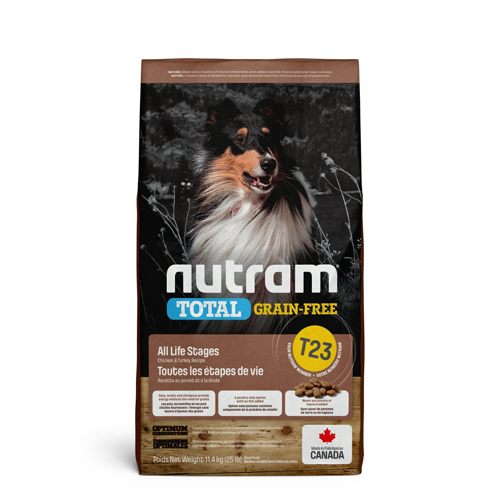 Nutram紐頓 - T23無穀挑嘴潔牙全齡犬(火雞+雞肉) 11.4Kg