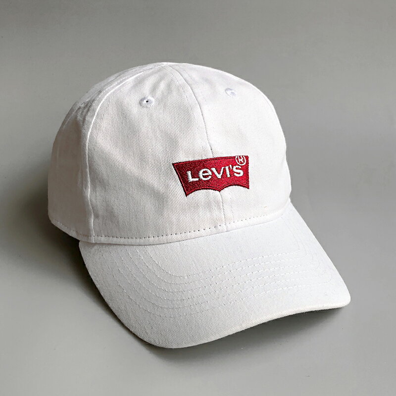 美國百分百【全新真品】LEVIS 帽子 配件 棒球帽 遮陽帽 鴨舌帽 老帽 經典 logo 男女同款 白色 AT51
