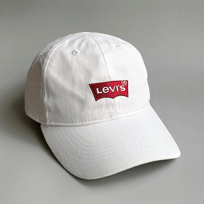 美國百分百【全新真品】LEVIS 帽子 配件 棒球帽 遮陽帽 鴨舌帽 老帽 經典 logo 男女同款 白色 AT51