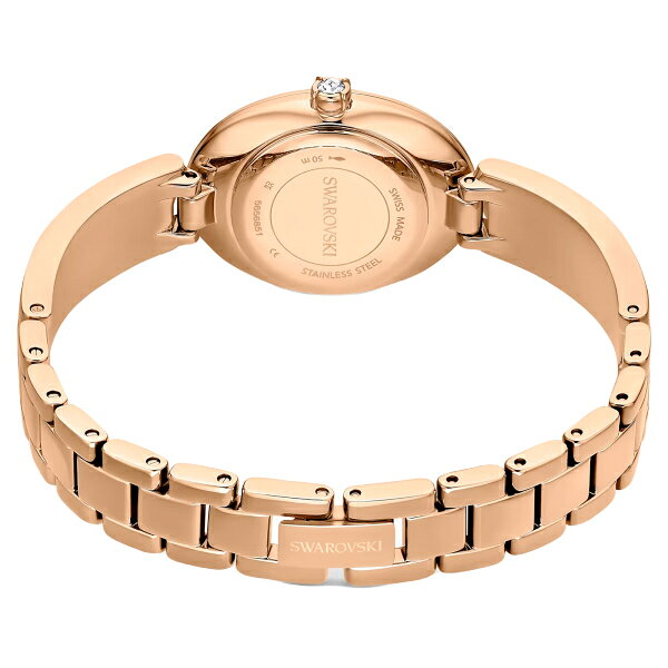 Swarovski 施華洛世奇 Crystal Rock Oval系列 奢華時尚女錶 5656851 玫瑰金框 29 mm x 26 mm ...