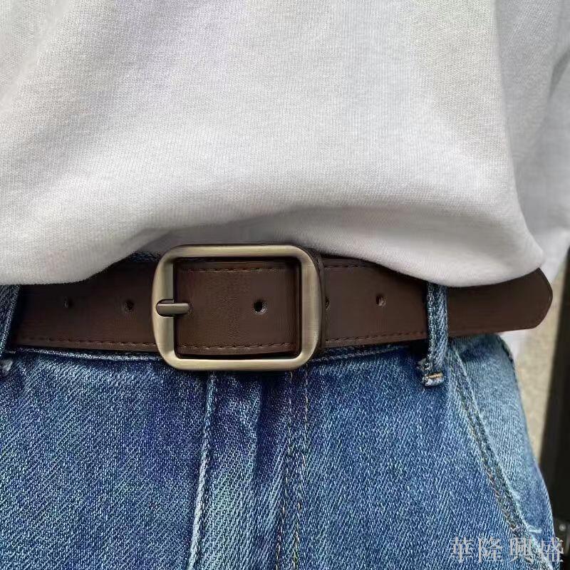 華隆 皮帶男女針扣ins風潮流韓版時尚褲腰帶學生褲帶青年腰帶男年輕人