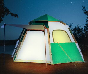帳篷 戶外 六角便攜式 折疊 全自動 加厚 防雨 防曬 雙層 野營 露營 兒童暴雨