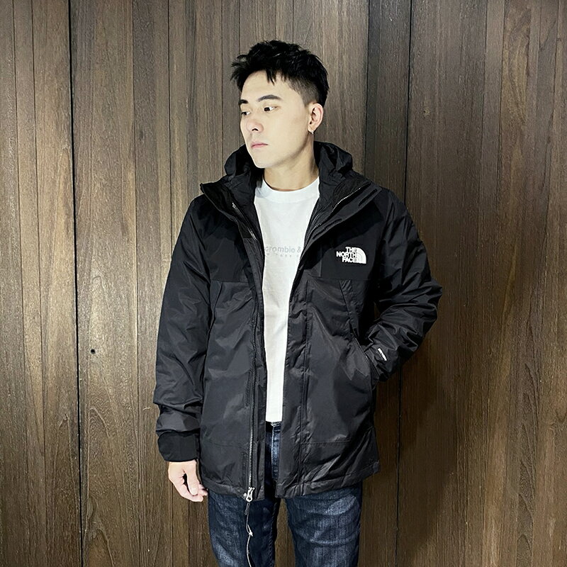 美國百分百【全新真品】THE NORTH FACE 北臉 Bandon 三合一衝鋒衣 兩件式 防潑水 羽絨外套 DD04
