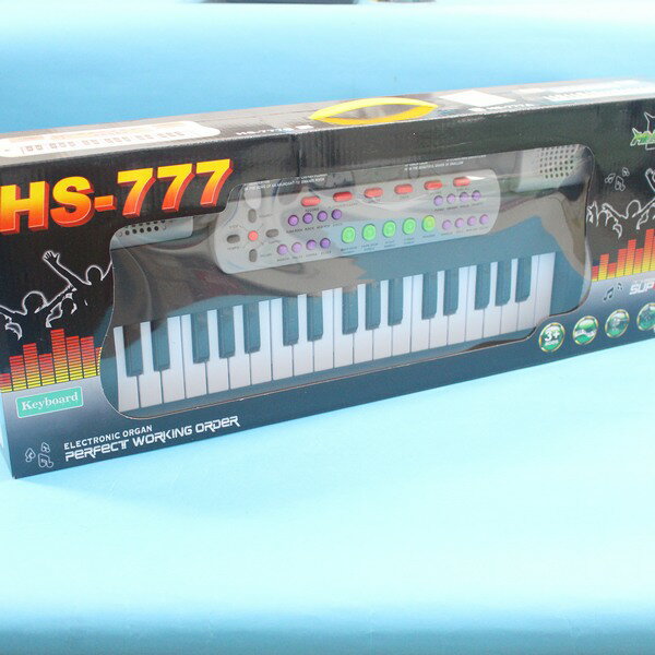 兒童電子琴 HS-777A 聲光電子琴玩具 (附電池)/一個入(促850) 大37鍵 附麥克風-生(T2770)【領券滿額再折千12/31止】 3
