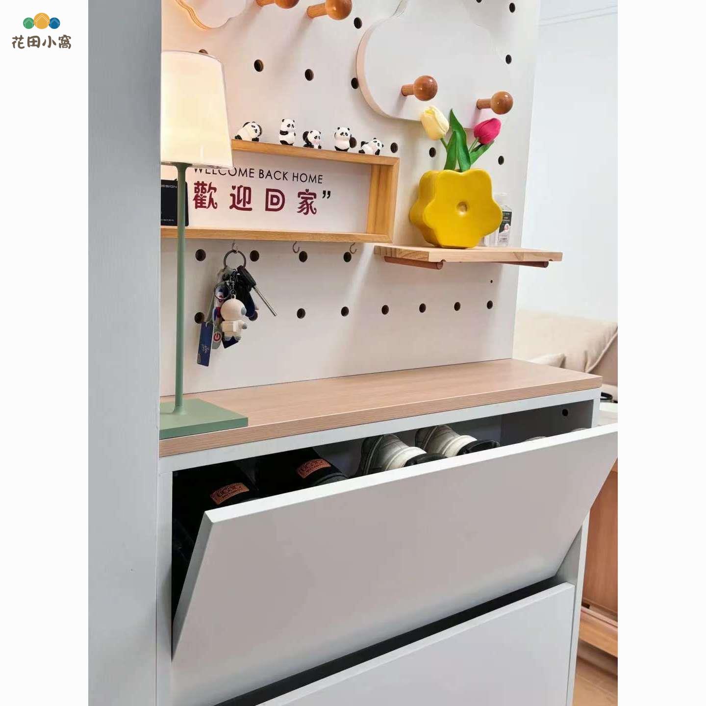 實木 洞洞板 入戶玄關 鞋櫃上方置物架 墻上家用 壁掛背景造型墻可定製 [PP0502002]