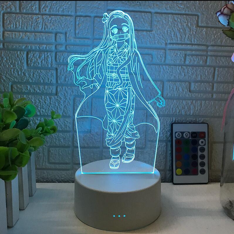 鬼滅之刃小夜燈動漫週邊二次元學生宿捨臺燈寢室床頭遙控創意禮物