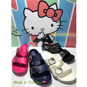 Hello Kitty 凱蒂貓 輕量拖鞋 勃肯拖鞋 防水拖鞋 台灣製造（桃色/黑色/白色/藍色/36～39號）