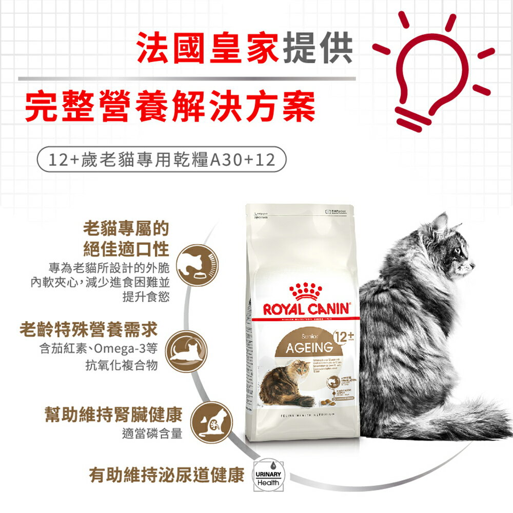 法國皇家ROYAL CANIN 【A30+12 12+歲老貓】熟齡貓/老貓專用飼料2kg 專為老貓牙口設計 軟質地夾心 3 法國皇家ROYAL CANIN 【A30+12 12+歲老貓】熟齡貓/老貓專用飼料2kg 專為老貓牙口設計 軟質地夾心 3