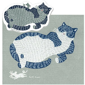 🔥現貨🔥日本設計德國製造北歐風格臥姿貓咪圖案瀝水抹布-富士通販