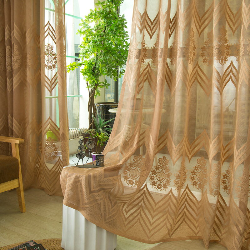 窗簾布藝布料高檔臥室陽臺客廳成品窗簾面料窗紗成品