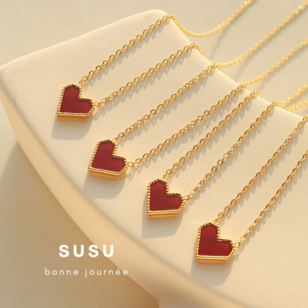 SU SU︱愛心鈦鋼項鍊❤️事業 招財 人緣 工作 健康 紓壓 水晶 飾品 耳環 項鍊 手鍊 現貨 穿搭 百搭 時尚
