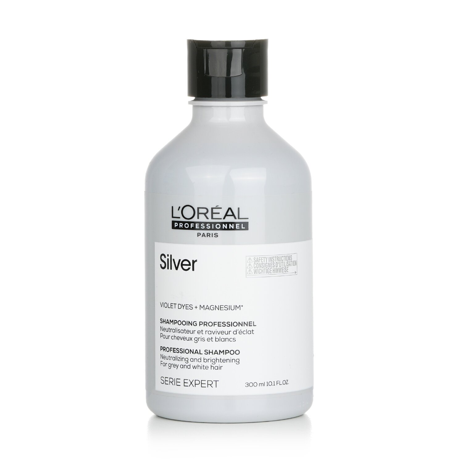 萊雅 L'Oreal - 專業護髮專家 - 銀紫染料+鎂中和亮白洗髮露（灰白髮適用）