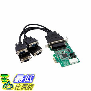 [106美國直購] StarTech.com PEX4S952LP 4 Port Low Profile Native RS232 PCI Express Serial Card with 16950 UART
