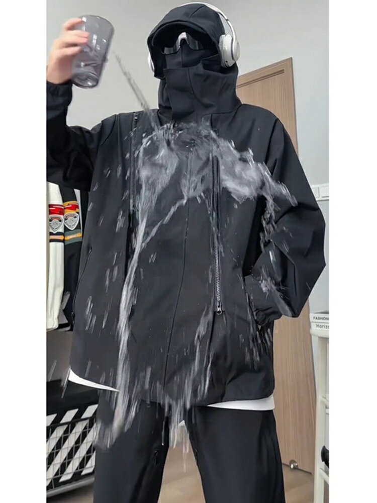 【現貨】暴雨級戶外潮牌沖鋒衣男夏季潮流機能風防風防水登山騎行夾克外套【北歐家居生活】