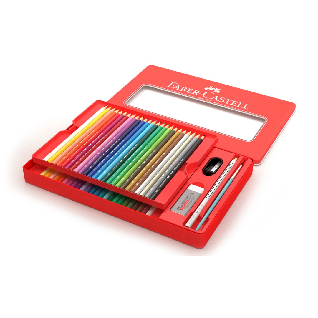 德國Faber-Castell 輝柏115849 油性彩色鉛筆(鐵盒) (48色)【APP滿額下