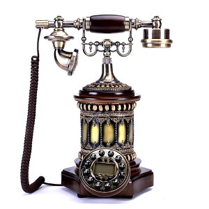 美式復古電話 機 座機 歐式仿古電話 機 時尚創意辦公家用老式古典電話 交換禮物全館免運