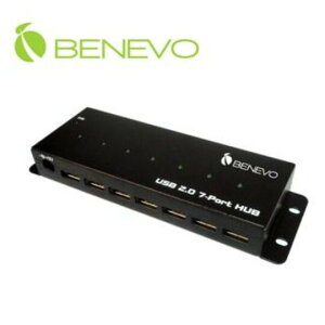 BENEVO 工業級 USB2.0 7埠 HUB集線器 (附3.5A變壓器) (BUH237) 擴充