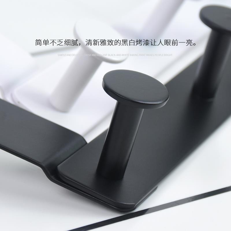 北歐風門後掛鉤5cm厚臥室門上掛衣架壁掛不限門厚免打孔無痕掛架
