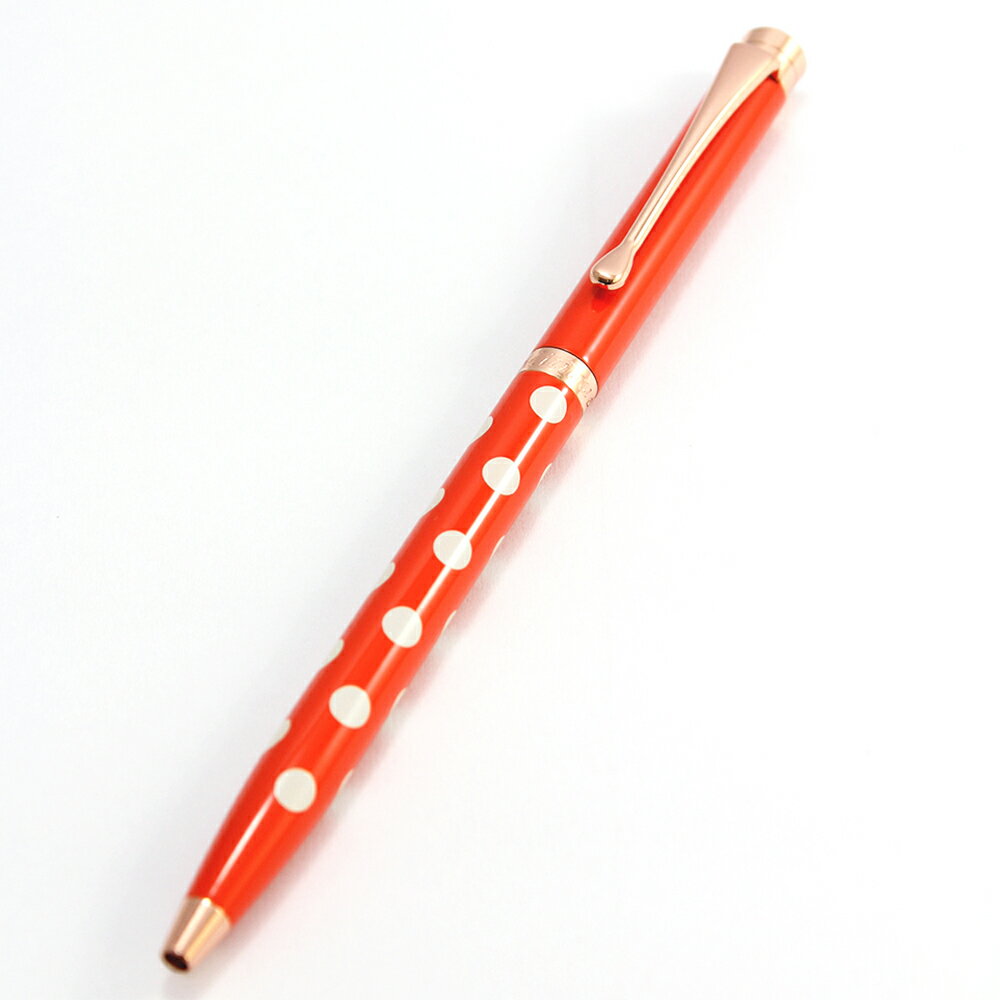 MITIQUE美締克 Oriental 東方美系列 熔岩橘小圓點玫瑰金夾原子筆 (BLZMB506013)