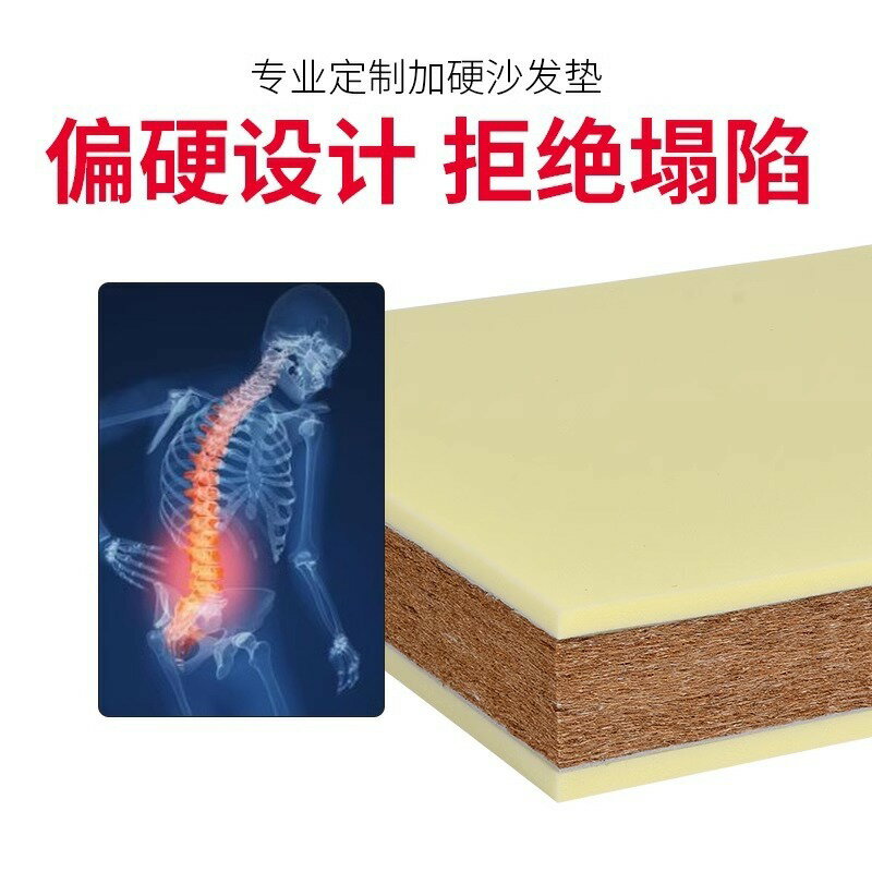 沙發墊 墊子 免運/開票 夏季環保椰棕沙發墊夏天高階感防滑耐臟加硬內膽紅實木榻榻米坐墊 快速出貨
