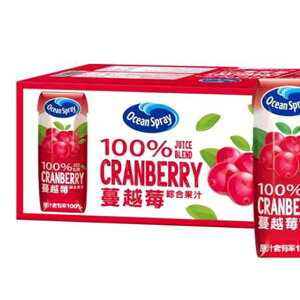 [COSCO代購4] D126581 Ocean Spray 100% 蔓越莓綜合果汁 250毫升 X 18入