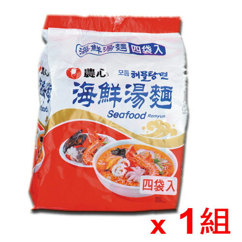 韓國農心海鮮麵*4包【愛買】