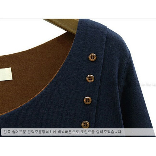 中大尺碼女裝 長版T恤 棉質假二件上衣連身裙 大碼上衣 休閒女上衣 加大尺碼 櫻桃嚴選 胖ＭＭ 6