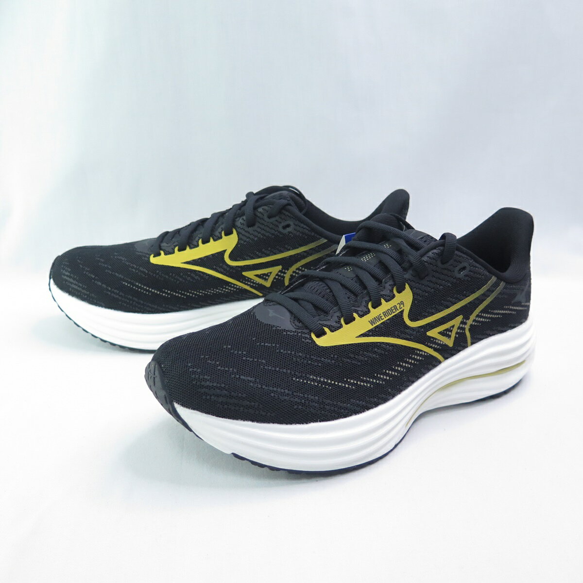 Mizuno J1GC250355 WAVE RIDER 29 男慢跑鞋 運動鞋 黑x金【iSport愛運動】