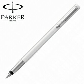 【派克 PARKER】威雅系列 絲柔白桿 鋼筆 筆尖F  P2025454 /支