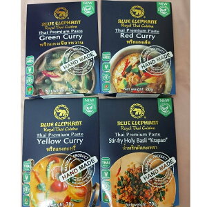 泰國 藍象牌 綠咖哩 green curry 紅咖哩 red curry 料理包 調理包 70G